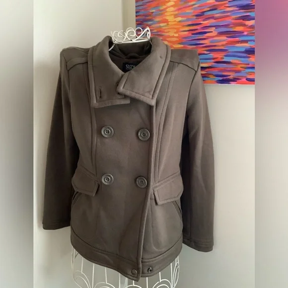 Suzy Shier Double-Breasted Brown Jacket - Picture 2 of 8